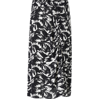 VILA Viboa Hia HW Midi Skirt Black Beauty AOP:Hia 40
