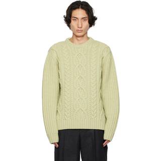 Dries Van Noten Cable-knit wool sweater - green - EU 50