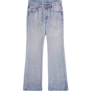 Versace Kids Logo printed flared jeans - blue - Y 14