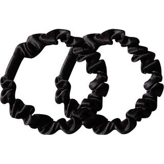 By Bangerhead Silk Way Skinny Scrunchies Pure Silk Black (2 pcs)