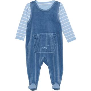 Fixoni Body langærmet m.velour romper - Blue Fushion