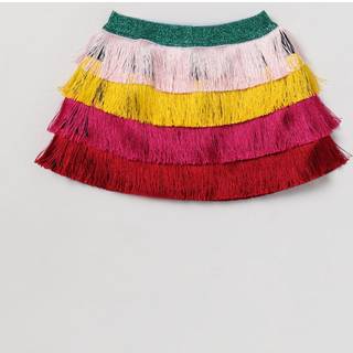 Stella McCartney Kids Nederdel Med Frynser Multifarvet 8 Y Sort 8 år kvinde