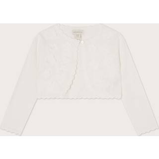 Monsoon Monsoon Cream 100% Cotton 3D Petal Cardigan