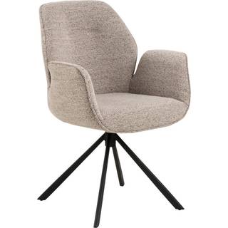 Aura spisebordstol beige med armlæn