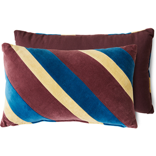 HKliving Stribet fløjlspude 30x50 cm Speakeasy