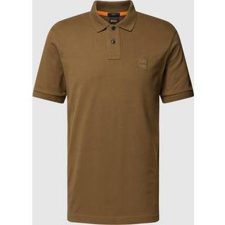 BOSS Orange Herren Polo-Shirt braun Slim Fit