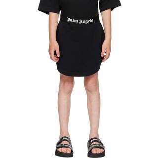 Palm Angels Kids Cotton jersey skort - black - Y 8