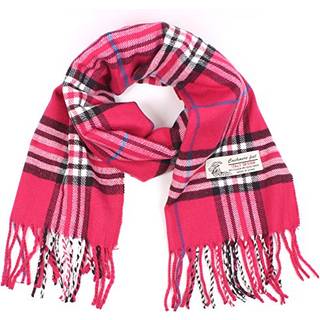 Plaid cashmere f?ler klassisk bl?d luksuri?s vintert?rkl?de til m?nd kvinder (hot pink)