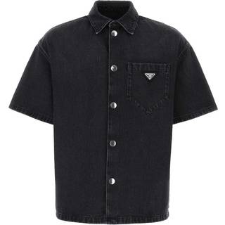 Prada Logo denim shirt - black - EU 39
