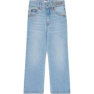 ChloÃ© Kids Embroidered straight-leg jeans - blue - Y 4