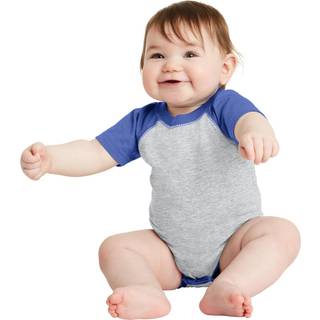 Kanin Skins baby kort?rmet raglan baseball bodysuit vintage lyng/vintage kongelige 24 m?neder