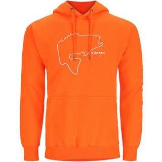 Simms Bass Outline Hoody Neon Orange Large