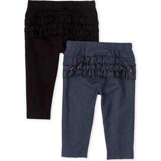 B?rnenes sted babypiger og sm?barns leggings bukser sort/ ?gte indigo- 2 pakke 12-18 m?neder os