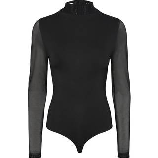 Pieces - Pcfib Ls Mesh Bodystocking - Bodystocking - Black - XL