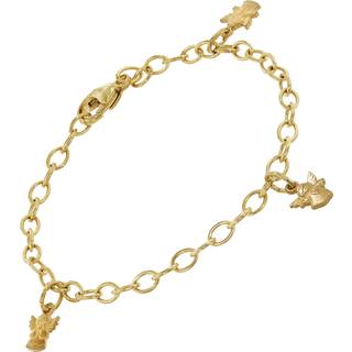 trendor 75837 Mädchen-Armband mit Engeln Gold auf Silber für Kinder