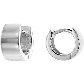 trendor 41584 Ohrringe für Damen und Herren 925 Silber Klapp-Creolen Ø 10 mm