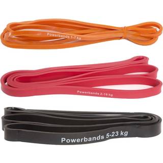 Powerband elastik light pakke (orange, rød, sort)