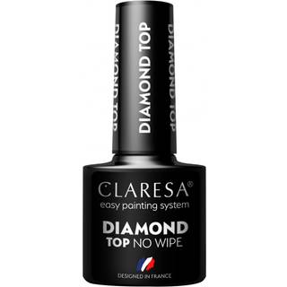 Claresa UV/LED Top Diamond No Wipe Overlak, der giver glans, og som beskytter og minimerer hævelser 5 g - 5 g