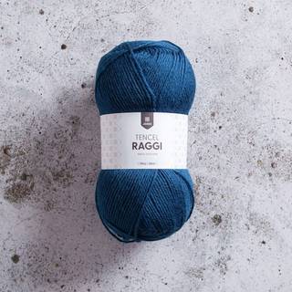 Järbo Tencel Raggi 100g 25016 Night sky blue Indhold: 75% uld, 25% tencel Vægt/længde: 100 g = ca. 266 meter Anbefalede pinde: 3.00 mm Strikkefasthed: 10 x 10 cm = 25 m x 33 p Vask: Håndvask / Tørres fladt.