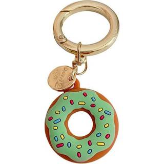 AirTag Silikone Etui m. Rund Karabinhage - Donut - Grøn