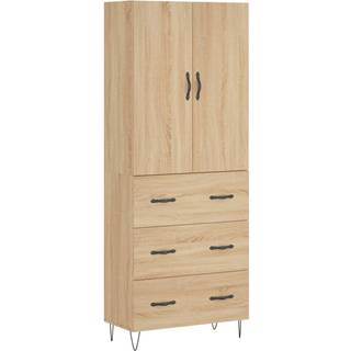 højskab 69,5x34x180 cm konstrueret træ sonoma-eg