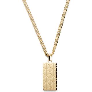 Icarus Brayden Guldfarvet Dog-Tag Halskæde