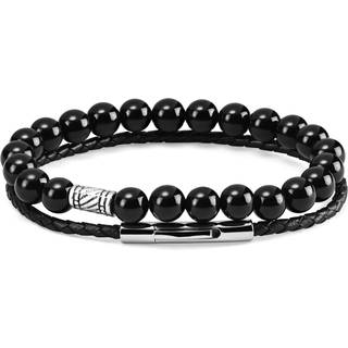 Fario Sort Blank Stenarmbånd