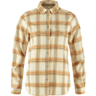 Fjällräven Women's Övik Heavy Flannel Shirt Chalk White-Dune Beige, L