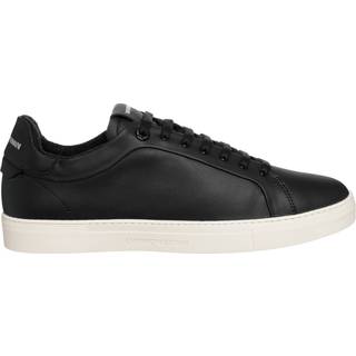 EMPORIO ARMANI Herren Sneaker schwarz Glattleder