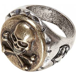 Metall Piratenring mit Totenkopf