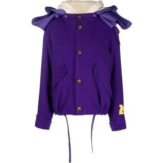 OFF WHITE WOMENS WOOL HOODED PARKA Size: 40, colour: VIOL