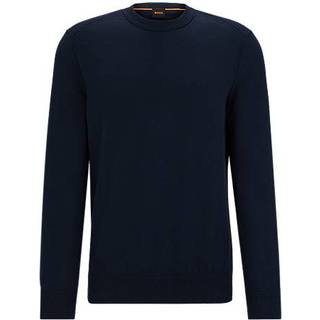 Strikket sweater af bomuld med broderet logo