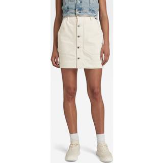 Button Skirt - White - Women