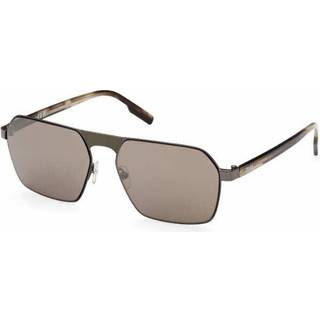 Ermenegildo Zegna EZ0210 08J 59 Solbriller Mænd Grå - Glossy Dark Grey - 59mm