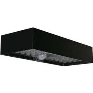 6W Solcelle Væglampe - Mursten, Lithium Batteri 3.7V 3000mA, 4000K, Sort - Kulør : Neutral
