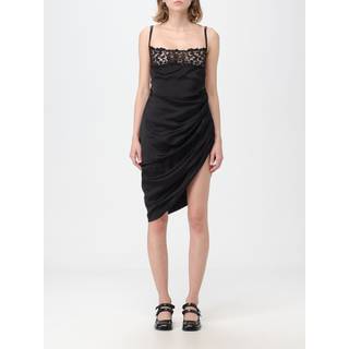 Jacquemus La Saudade brodÃ©e satin minidress - black - XXXL