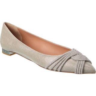 Aquazzura Gatsby embellished satin ballet flats - silver - EU 36