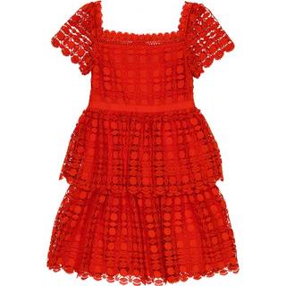 Self-Portrait Kids Lace tiered dress - red - Y 6