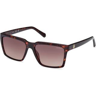 Guess Mand GU00084 52F Solbriller Injiceret Dark Havana Brun Firkantet Normal Skygge