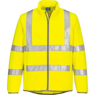 Øko hi-vis softshell jakke (2 lags) - Gul (Størrelse: L)