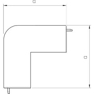 Obo Hjørne udv. wdkh 40x60 mm hvid ral 9010