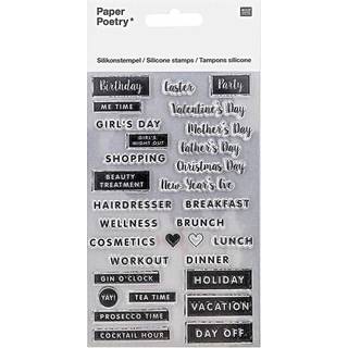 Paper Poetry Silikonstempel-Set Bullet Diary Termine - Transparent