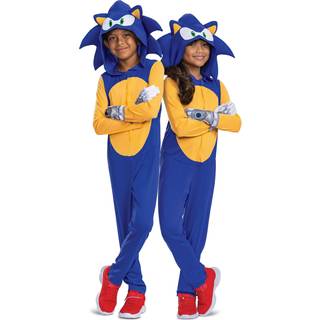 Forklædning Sonic-kostume til børns officielle Sonic Prime-kostume og hovedstykket størrelse (10-12)