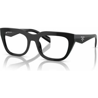 Prada Kvinde PR A06V 16K1O1 Optiske stel Acetat Sort Transparent Geometrisk Normal