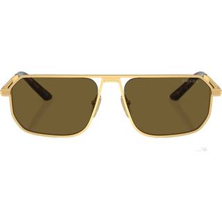 Prada Mand PR A53S 1BK01T Solbriller Metal Guld Brun Pillow Normal