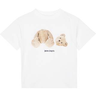 Palm Angels Kids Printed cotton T-shirt - white - Y 4