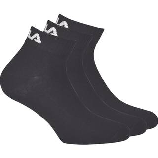 FILA 3-pak Quarter Plain Socks - Black - Str 43/46 * Kampagne *