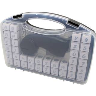 Bira Cassette Craft Punch Alphabet+Number Set 36 Piece med h?ndtag til papirh?ndv?rk