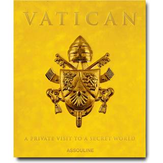 Assouline Coffee Table Books - 'Vatican' in Yellow Velvet, metal, paper