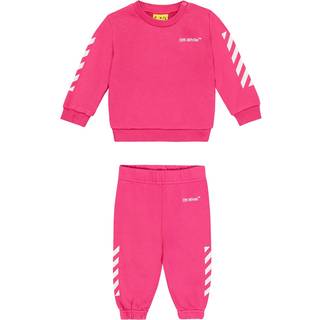 Off-White Kids Baby Helvetica sweatshirt and sweatpants set - pink - M 9-12